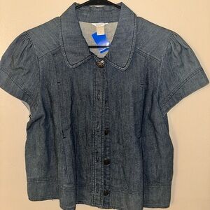 Christopher & Banks Blue Denim Shirt
